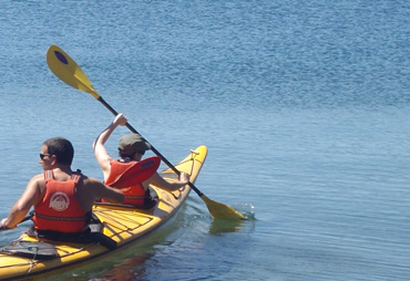 actividades recreativas, kayak, tronador, pampa linda